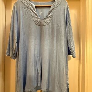 J. Jill Soft Blue Tunic Top